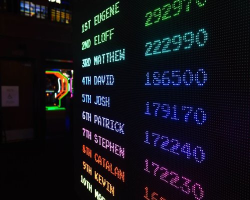 Colourful digital formula gates in the fictional Pixel Formula Run game